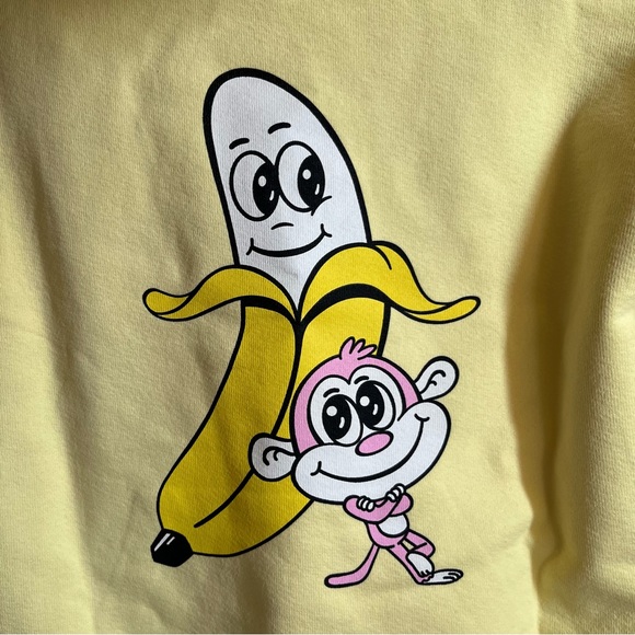 Bananas monkey Kids hoodie Size 6 Youth NWT Yellow. - Picture 5 of 8